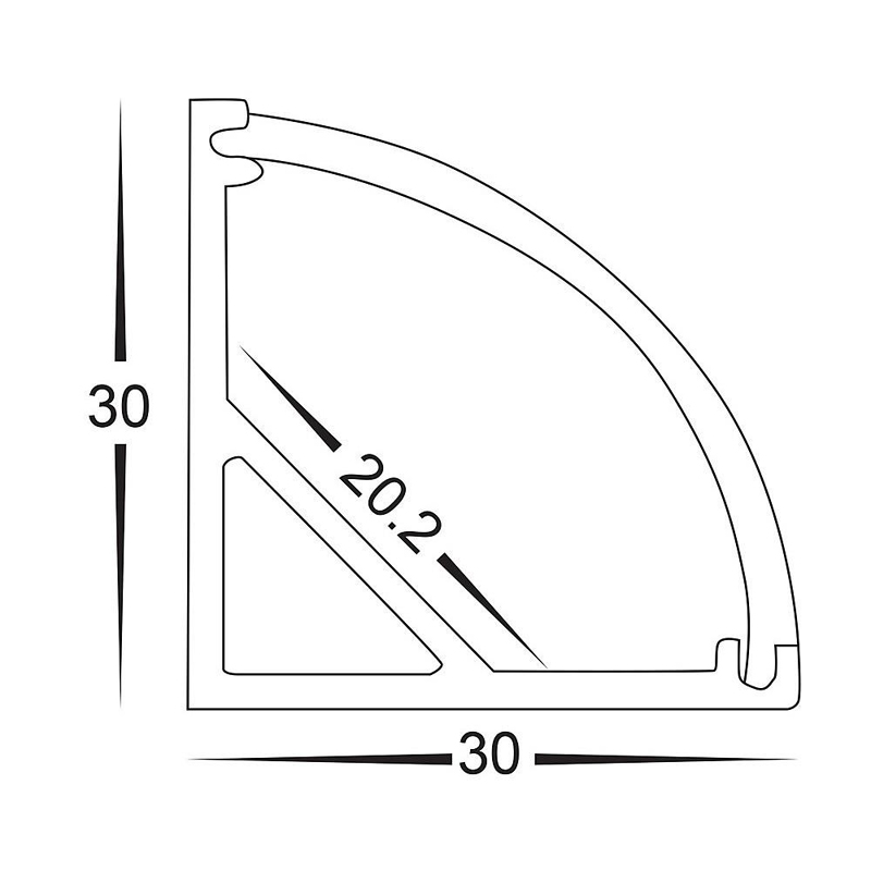 Factory Direct 3030 LED-es lineáris lámpák Lumen LED-es elegáns világító LED-es alumínium profil