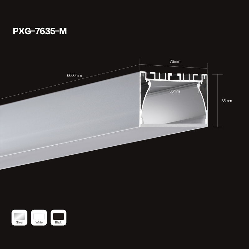Kína gyári U alakú U7635 extrudált LED alumínium profil