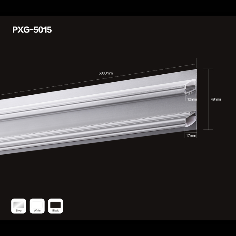 Kétoldalas világítás négyzet alakú PC polírozott diffúzor fedél LED-es lineáris könnyű alumínium profilhoz