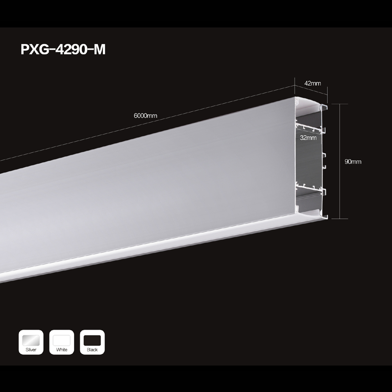 Felfüggesztés / függesztés LED lineáris ház, jó alumíniumprofil és PC fedél
